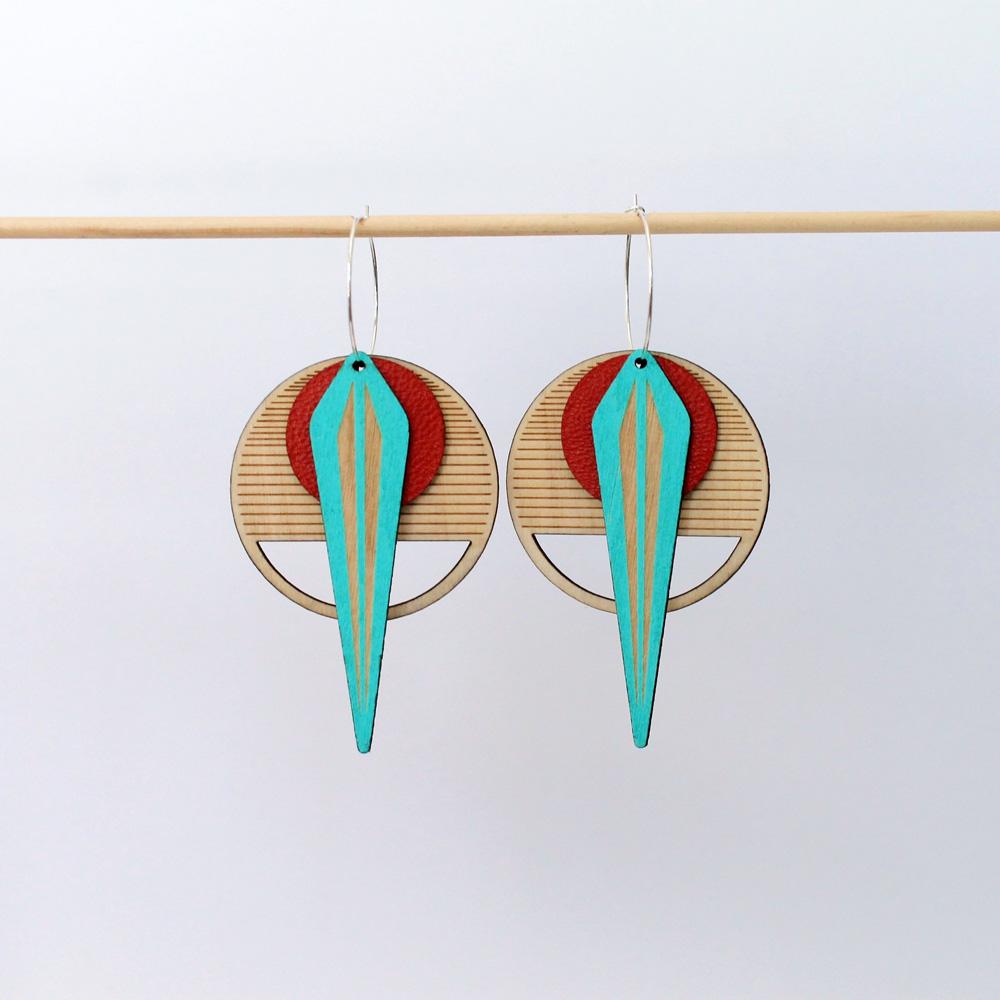All--Red | Southwestern geometric earrings