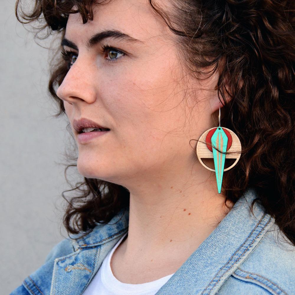 All--Red | Southwestern geometric earrings